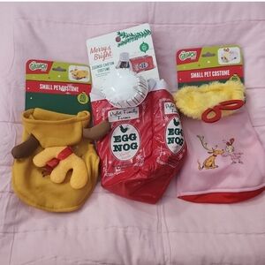 NWT Small Pet Holiday pet costume bundle